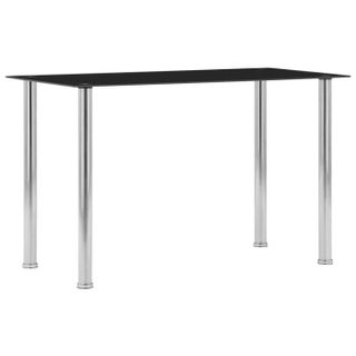 Vidaxl Table à Manger Noir 120x60x75 cm