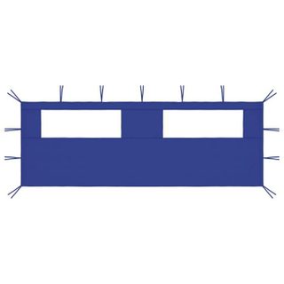 vidaXL Paroi Latérale de Belvédère avec Fenêtres Paroi Latérale de Tente de Réception Pavillon Jardin Terrasse Extérieur 6x2