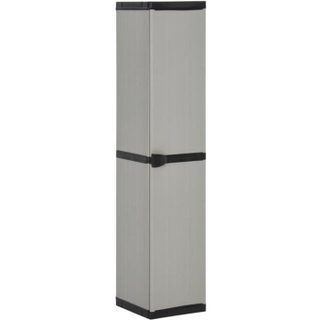 Vidaxl Armoire de rangement - 340985 - Gris/noir - 3 étagères - 34x40x168cm