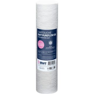 Cartouche filtrante - BWT - Fine 5 µm - Filtration particules très fines - Améliore netteté eau - Compatible filtres standard 10