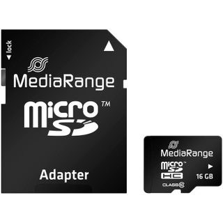 Carte mémoire - MEDIARANGE - MR958 - 16 Go - MicroSDHC - Classe 10 - Noir