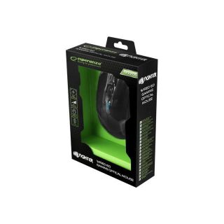 Souris optique Esperanza MX205 FIGHTER pour droitiers - 6 boutons - filaire - USB - vert