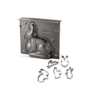 Ensemble de moule lapin de Pâques 3D et 5 emporte-pièces lapin - ZENKER