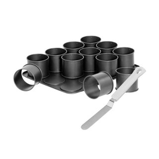 Plaque à pâtisserie mini gâteaux et spatule à glacer - ZENKER - Black Metallic