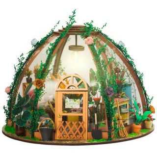 Book Nook - Kit DIY à construire Maquette 3D Serre Livre - Jolie Pergola Green Nook - 22 x 22 x 17 cm