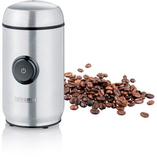 Broyeur à café et à épices électrique - SEVERIN - KM 3879 - 150 W - Réglage de la mouture - capacité 50g - noir/brossé inox