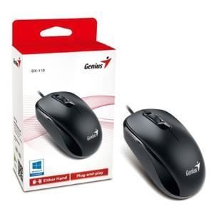 Souris optique filaire Genius DX-110 PS2 Noir - GENIUS - Souris - Filaire - Optique - Molette de défilement