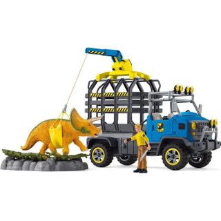 Mission de transport Dino coffret de 43 pièces avec figurine tricératops et camion de transport jouets dinosaures pour enfants