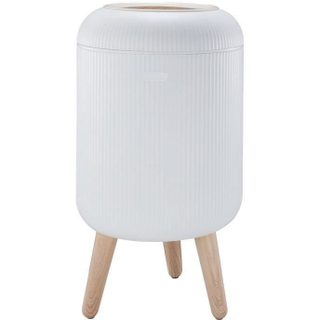 Poubelle sur Pied - LIMO - 9 L - Blanc & Bois Design - Kitchen Move