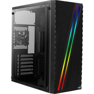 AeroCool STREAK - Boîtier PC ATX RGB - Panneau Latéral - Ventilateur 80mm