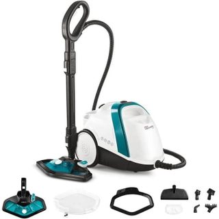 POLTI VAPORETTO SMART 100 T - Nettoyeur vapeur - autonomie illimitée - 4 BAR - 110g/min - 1500W - 9 accessoires - Turquoise