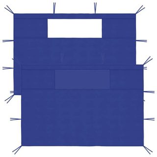 Parois latérales de belvédère avec fenêtres - vidaXL - Bleu - 4 5 x 2 1 m - 3 x 2 1 m - 200 x 70 cm