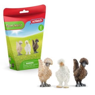 Coffret de Figurines Poules - Ferme Jouet et Grange de 3 Pièces avec Figurines Poules Pour Garçons et Filles - Jouet 3 ans -