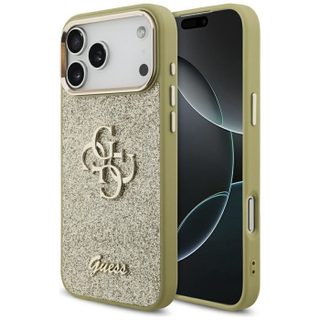 Coque Guess Fixed Glitter Big 4G Metal Frame pour iPhone 17 Pro Max - Gold