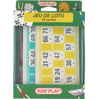 KIMPLAY Jeu de voyage - Loto 12 cartes