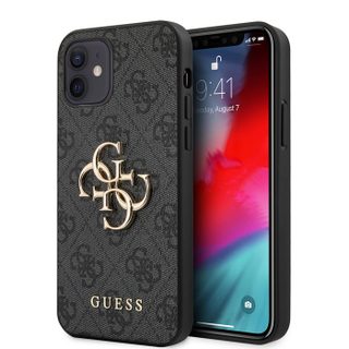 Guess Coque de Protection pour iPhone 12/12 Pro 6 1 GUHCP12M4GMGGR Gris 4G Big Metal Logo - 3666339004576