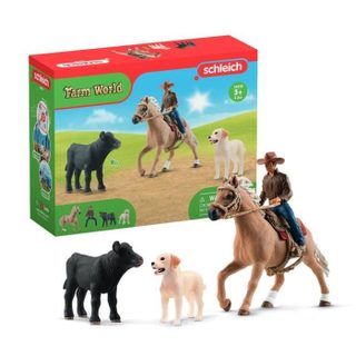 Coffret Aventures déquitation Western SCHLEICH 42578 Farm World Animaux de la ferme dès 5 ans