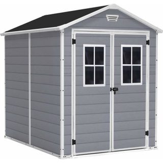 Abri de jardin 4 4 m² avec plancher KETER en résine Premium 86 Gris
