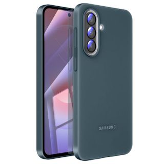Coque - SAMSUNG - Galaxy A37 - Vert foncé - Silicone lisse - Rebords surélevés