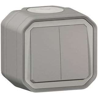 LEGRAND Commande pour fonction double interrupteur ou va-et-vient - 10A - Gris
