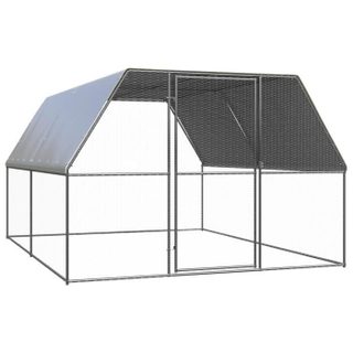 3154376 vidaXL Poulailler dextérieur 3x4x2 m Acier galvanisé
