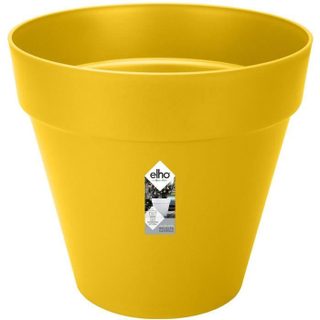 Pot de fleurs - LOFT URBAN - Plastique - Ocre - Rond avec roues - Ø38 5xH35 3cm - 100% récyclé - ELHO