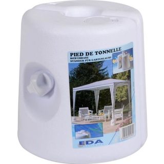 Pied de tonnelle en plastique blanc pour tige Ø2 à 3 2cm