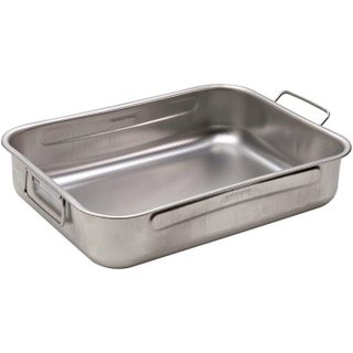 Plat à four haut - STEEL PAN - 25 x 19 cm - Inox - Antiadhérent - Poignées latérales