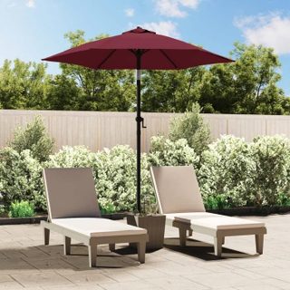 SALE 2025Parasol de Patio Extérieur VIDAXL - Parasol Bordeaux 200x224 cm Aluminium chill211159