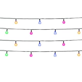 Guirlande lumineuse solaire extérieure - LUMISKY - FESTY COLOR - 20 globes LED - Multicolore - 5 8 m