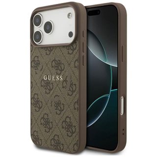 Coque Guess 4G Ring Classic Logo MagSafe pour iPhone 17 Pro Max - Brown