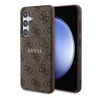 Coque Guess 4G Collection Leather MagSafe pour Samsung Galaxy S24 - Brown