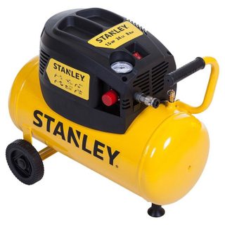 Compresseur dair - STANLEY - D200/8/24 - Portable jaune - Gonflage pneus voiture/moto/vélo - Usage maison/garage/atelier