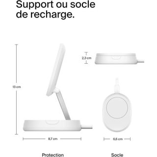 Support de charge magnétique - BELKIN - Qi2 - 15W - Blanc