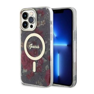 Guess Flower MagSafe - Coque pour iPhone 14 Pro Max (Vert) - 3666339115623