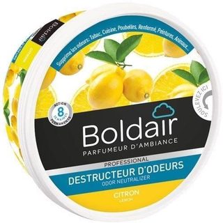 BOLDAIR - Gel destructeur dodeur Citron - Neutralise les odeurs - parfume - durée 8 semaines - 300g - Fabrication française