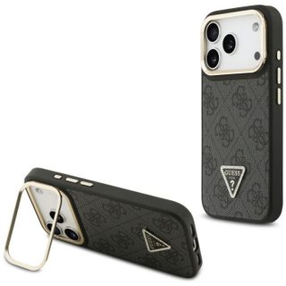 Coque Guess Hardcase 4G Triangle Logo MagSafe avec support pour iPhone 17 Pro Max - Black
