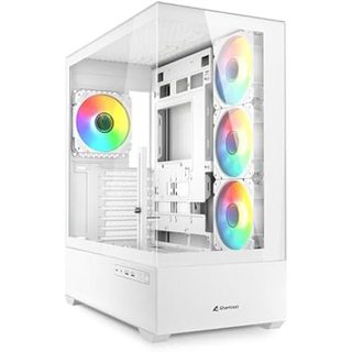 Sharkoon ATX - SHARKOON - AK6 RGB - Verre trempé - 4 ventilateurs PWM LED - USB-C