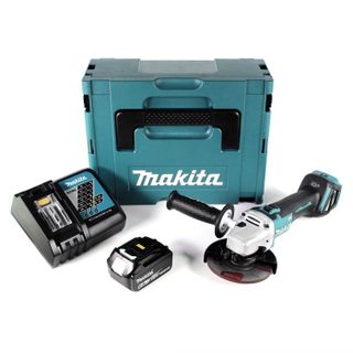 Meuleuse dangle sans fil - Makita - DGA 511 - 18V - 125mm - Brushless - Batterie 6 0Ah - Chargeur rapide