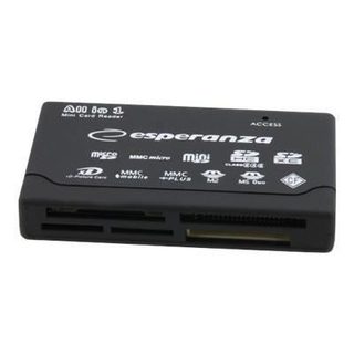 Lecteur de carte ESPERANZA All in One EA119 USB 2.0 - Noir - 6 emplacements pour cartes