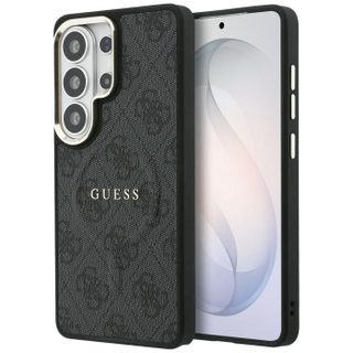 Coque Guess 4G Embossed Ring MagSafe pour Samsung Galaxy S26 Ultra - Black