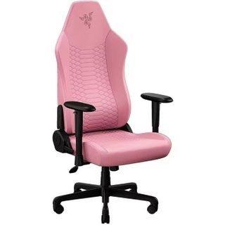 Chaise de gamer rose - Razer - Modèle Iskur V2 X NewGen - Cuir ECO artificiel - Base à cinq branches sur roulettes