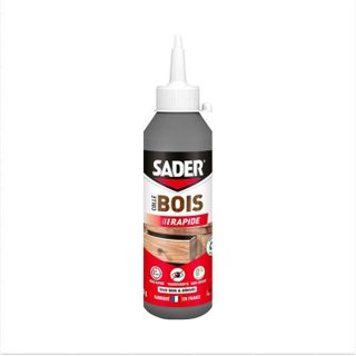 Colle bois - SADER - Prise rapide 2 min - Tous bois - Intérieur - Transparente après séchage - Biberon 250 g