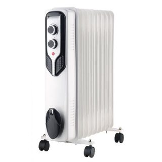 Radiateur bain dhuile - 2000 W - WARMTECH - WTRBH2009-26 - Horizontal - Blanc