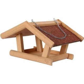 Kerbl Mangeoire oiseaux Stubbs en pin toit bitume 29 x 28 x 18 cm