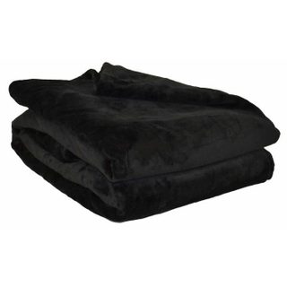 Couverture Microflanelle Toison dOr - 130 x 170 cm - Coloris Noir