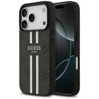 Coque Guess Hardcase 4G Printed Stripes MagSafe pour iPhone 17 Pro Max - Black