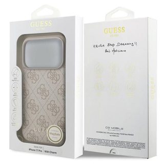 Guess 4G Charms Case for iPhone 17 Pro 6.3 Tone on Tone Pink - GUHMP17LGF4GCP