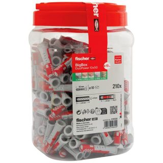 Chevilles universelles - fischer - DuoPower - BigBox 210 pièces - 10x50 - Polyamide