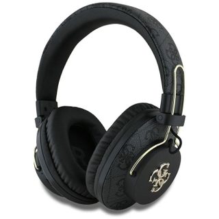 Casque Bluetooth supra-auriculaire sans fil Guess Metal 4G Logo ENC (noir)
